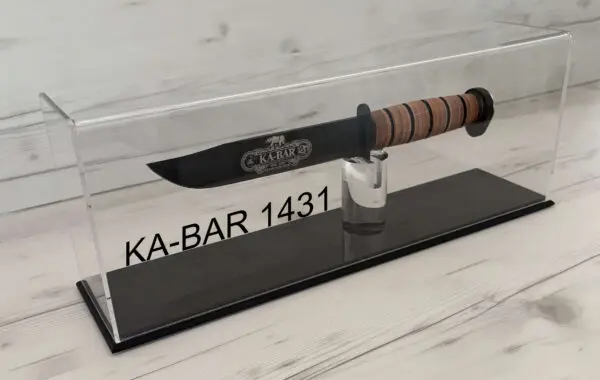 All Acrylic Dome Covered Presentation Knife Display Case Designed for KA-BAR and EK Commando Knives 1431-AB