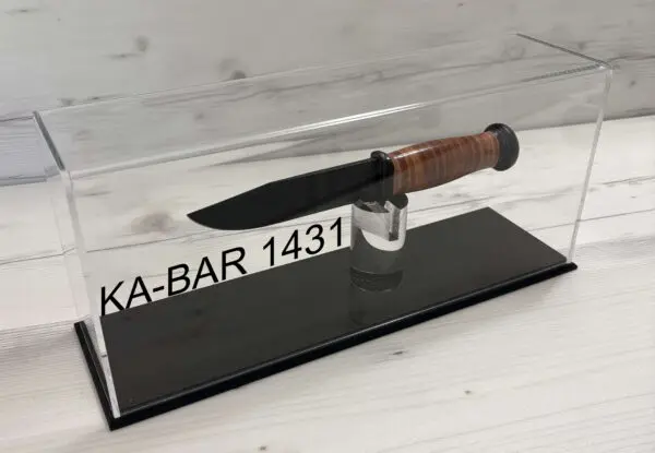 All Acrylic Dome Covered Presentation Knife Display Case Designed for "3/4 Size" KA-BAR Knives 1431-SAB