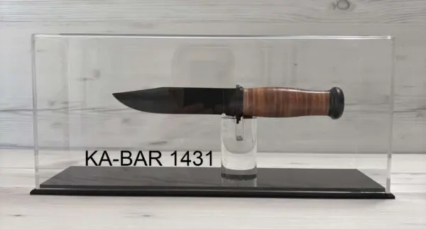 All Acrylic Dome Covered Presentation Knife Display Case Designed for "3/4 Size" KA-BAR Knives 1431-SAB - Image 2